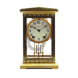 Antique Bigelow, Kennard & Co. Brass Regulator Clock. Enamel Dial.