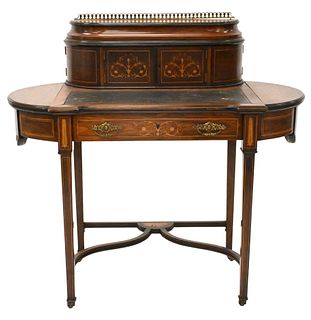 Victorian Rosewood Inlaid Ladies Desk