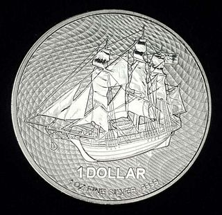 2023 Cook Islands Sailing Ship 1 ozt .9999 Silver Dollar