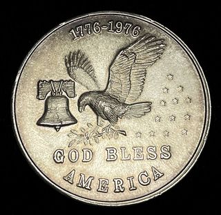 1776-1976 God Bless America Tri-State Refining 1 ozt .999 Silver