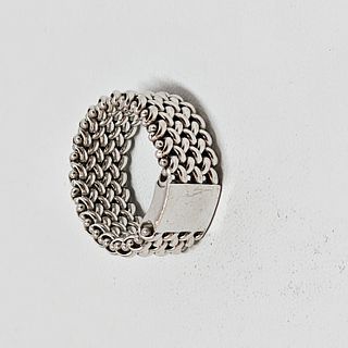 Italian 14k White Gold Woven Ring