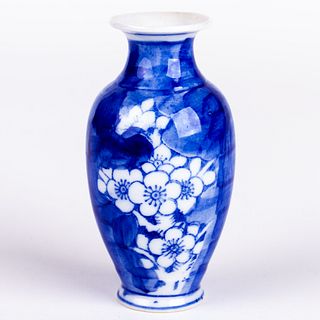 Chinese Blue & White Porcelain Blossom Vase
