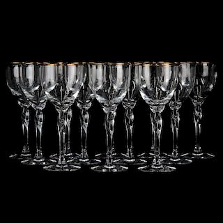 Set of Twelve (12) Lenox "Unity" Crystal Water Goblets in Fitted Box