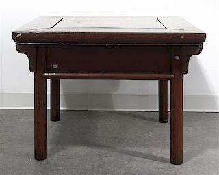 A Chinese Side Table, Height 22 1/2 x width 30 x depth 30 inches.