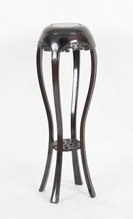 Chinese Carved Rosewood Pedestal Stand