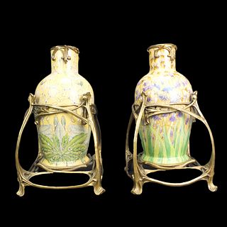 Pair of Castilian Porcelain Vases