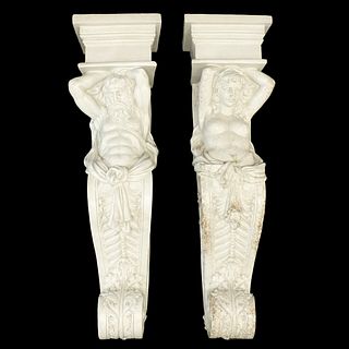Pair of Neoclassical Style Wall Applique