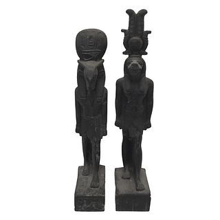 Two Vintage Composition Egyptian Figurines