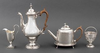 George III Sterling Silver Tea Set, 5 pcs., 1780s