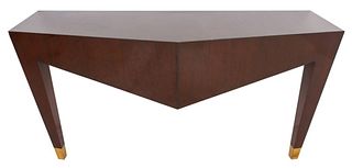 Donghia Deco Manner Brass-Mounted Mahogany Console