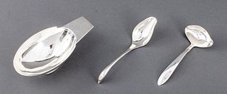 Mexican Sterling Silver Sauceboat and Ladles, 3
