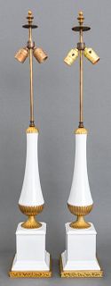 Neoclassical Porcelain Baluster Table Lamps, 2