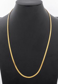 14K Yellow Gold Serpentine Necklace