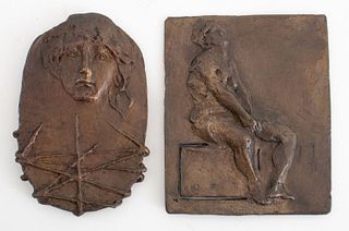 Leonda Finke Bronze Plaque Sculptures, 2