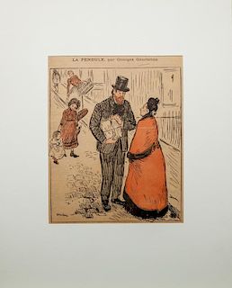 After Théophile Alexandre Steinlen (1859-1923): La Pendule, par Georges Courteline