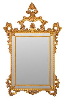 Italian Neoclassical Style Giltwood Beveled Mirror