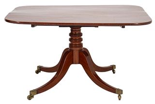 George III Style Mahogany Pedestal Table, 19th C.