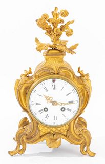 Louis XV Revival Ormolu Mantle Clock