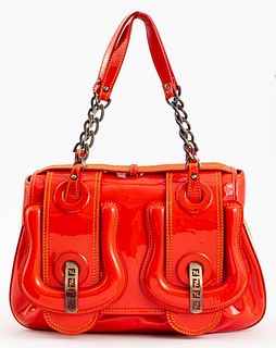 Fendi Red Patent Leather B. Bag