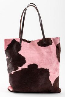 Fendi Pink Cowhide Tote Bag