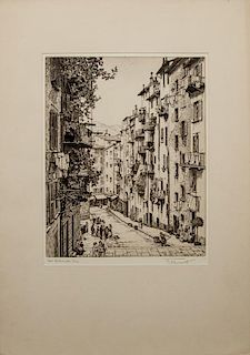 Frederick Marriott (1860-1941): Rue Gubernalis, Nice