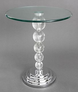 Art Deco Style Glass Occasional Table