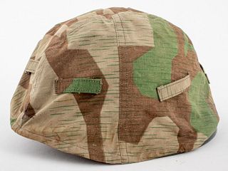 German WWII Nazi Army Helmet with Camouflage Cover