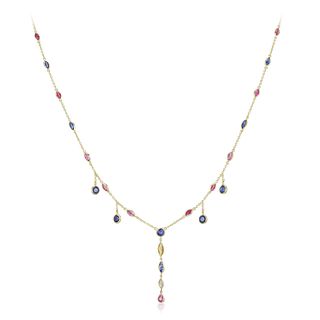 Sapphire Diamond By the Yard Necklace