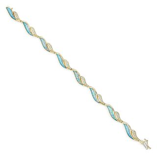 Kabana Opal and Diamond Gold Bracelet