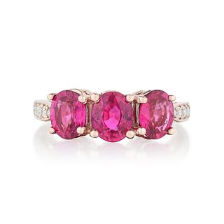 Unheated Ruby and Diamond Ring, GIA Certified