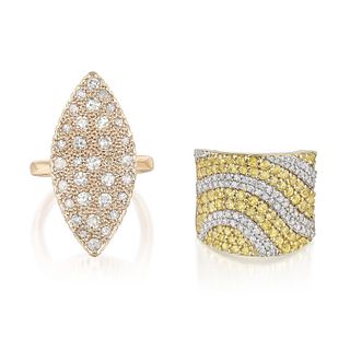 Diamond Ring and Sapphire Diamond Ring