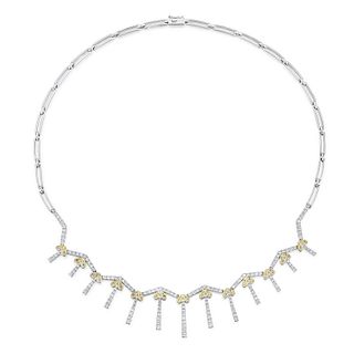 Diamond Fringe Collar Necklace