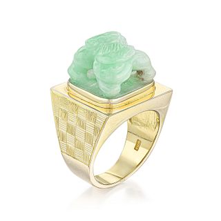 Jadeite Gold Ring