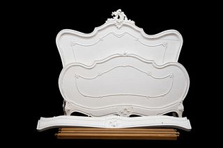 Louis XV Style White Painted Bed Stead