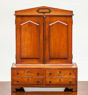 Miniature Mahogany Table Top Cabinet
