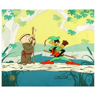 Buck and a Quarter Staff by Chuck Jones (1912-2002). Limited Edition Animation Cel with Hand Painted Color, Numbered and Hand Signed with Certificate 