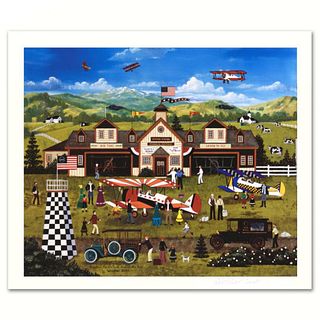 Jane Wooster Scott, "Franklin Field's First Annual Air Fair" Hand Signed Limited Edition Lithograph with Letter of Authenticity.