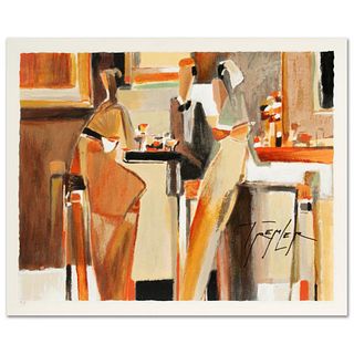 Bar Scene I Limited Edition Serigraph by Yuri Tremler, Hand Signed with Certificate of Authenticity.