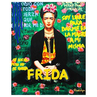 Nastya Rovenskaya- Mixed Media "Frida Kahlo"