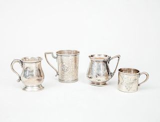 Four American Silver Mugs