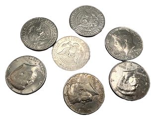 Set of 7 Kennedy Half Dollar 1964, 83, 96 ,97