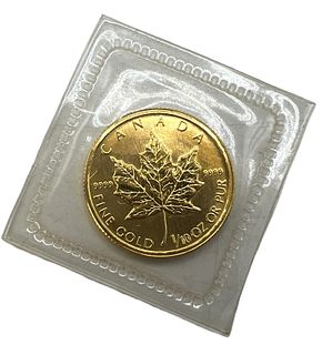 1993 Canadian 1/10 oz .9999 Gold $5 Dollars Coin