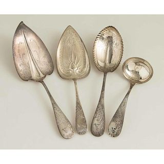 Four Sterling Silver Serving Pieces, Occidental Pattern