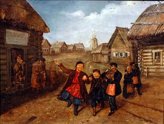 Russian Painting, Oil on Canvas 