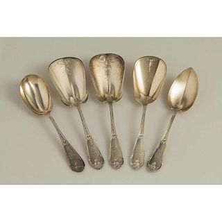 Silver Serving Spoons, Gargoyle Pattern