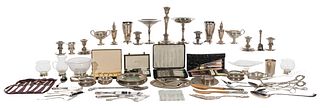 Sterling Silver, European (835) Silver and Silverplate Object Assortment