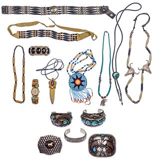 Native American Sterling Silver and Costume Jewelry Assortment