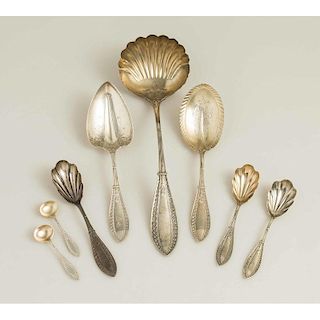 Silver Serving Pieces, Olympic Pattern