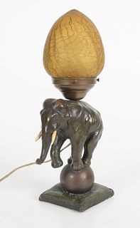 A Vintage Elephant Table Lamp