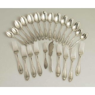 Coin Silver Flatware, Olympic Pattern